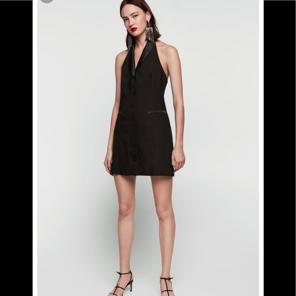 Zara contrasting satin dress